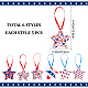 30 stücke 6 stil unabhängigkeitstag thema sterne baumwolle ornamente DIY-WH0401-15-2