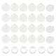 UNICRAFTALE 30 Sets Round Cabochon Pendant 316 Surgical Stainless Steel Blank Bezel Pendant Trays 25mm Cabochon Charm Settings Partern Edge Bezel Blanks Tray for Photo Pendant Craft Jewelry Making DIY-UN0004-21-1