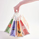 紙袋  ハンドル付き  ギフトバッグ  漫画の模様の買い物袋  長方形  ミックスカラー  29.7x18x8.2cm  2個/カラー  4色  8個/セット ABAG-CJ0001-03-5