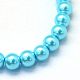 Cottura dipinto di perle di vetro perlato fili di perline rotondo X-HY-Q330-8mm-48-2