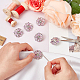 FINGERINSPIRE 6 PCS Shiny Flower Rhinestone Buttons 1 inch Brass Rhinestone Shank Buttons Plum Crystal Embellishments Sew On Buttons with 1-Hole Jewelry Decorations for Crafts Wedding Party Clothes BUTT-FG0001-15B-3