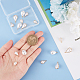 Benecreat 16 個 4 スタイル abs プラスチック模造真珠ペンダント  真鍮パーツ  18KGP本金メッキ  混合形状  乳白色  12.5~17.5x5.5~10mm  穴：1~1.5mm  4個/スタイル KK-BC0009-40-3
