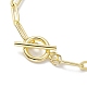 304 goldene Charm-Armbänder aus Edelstahl mit Büroklammerketten aus Messing BJEW-JB10031-02-4