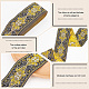 エスニック風刺繍ポリエステルリボン  ジャカードリボン  服飾材料  花柄  きいろ  2インチ（50mm）  約7.66ヤード（7m）/ロール OCOR-WH0060-87-4