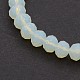 Faceted Opaque Solid Color Crystal Glass Rondelle Beads Stretch Bracelets BJEW-F072-14-2