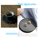 SUPERFINDINGS 2Pcs Round Slate Slabstone Cup Mats Bulk Slate Stone Cup Coaster Black Stone Drinks Coasters for Drinks DIY-WH0410-79B-5