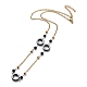 304 Stainless Steel Beaded Necklaces NJEW-H210-B-G-2