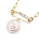 Set di collane con ciondoli di perle naturali NJEW-JN03017-4