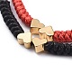 Ensembles de bracelets de perles tressées en corde de polyester ciré coréen réglable unisexe BJEW-JB04671-2