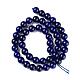 Lapis lazuli naturale perle tonde fili G-I181-10-10mm-4