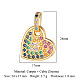 Brass Micro Pave Colorful Cubic Zirconia Pendants ZIRC-OY002-01G-2