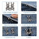 Dicosmetic 10 Stück 5 Farben Kaninchenform Legierung verstellbare Jeans-Knopfnadeln AJEW-DC0001-17-5