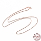925 collier chaînes de blé en argent sterling pour femme STER-I021-03A-RG-1