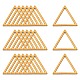 304ステンレススチール製フレームコネクター  三角形  ゴールドカラー  13.5x12x0.8mm X-STAS-S079-29B-1