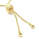Langlebige runde Perlenschieber-Armbänder aus vergoldetem Messing für Damen und Herren BJEW-E089-01G-04-3