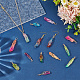 ARRICRAFT 16Pcs Natural Dyed Quartz Bead Pendants FIND-AR0004-24-4