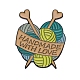 Yarn Knitting Theme Heart Enamel Pins PW-WG86383-02-1
