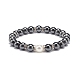 Ensemble de bracelets extensibles en perles rondes avec pierres mélangées naturelles et synthétiques de style 3pcs 3 BJEW-JB08587-8