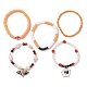Ensemble de bracelets extensibles en perles de verre BJEW-JB09430-1