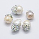 Perlas naturales abalorios de agua dulce cultivadas PEAR-F006-47-1