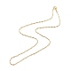 Halskette mit Kugel- und Säulengliederketten aus Messing für Damen NJEW-P265-01A-G-2