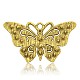 Plaqué or antique alliage strass papillon gros pendentifs RB-J234-28AG-2