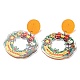 Boucles d'oreilles pendantes de Noël en acrylique avec 304 broche en acier inoxydable pour femme EJEW-D060-01D-2
