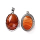 Natural Red Striped Agate/Banded Agate Pendants G-D851-38-4