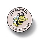 動物エナメルピン  フラットラウンド合金ブローチ  男性と女性のために  ミツバチ  30.5x1.5mm JEWB-C023-05E-EB-1