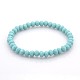 Opaque Solid Color Crystal Glass Rondelle Beads Stretch Bracelets BJEW-F075-M-2