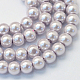 Cottura dipinto di perle di vetro perlato fili di perline rotondo HY-Q003-4mm-25-1