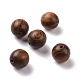 Perles rondes en bois de santal en peau de tigre WOOD-G009-01C-1