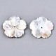 Perlas de concha de nácar de concha blanca natural X-SSHEL-N032-18-2