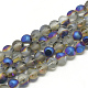 Arco iris plateado hilos de perlas de vidrio transparente EGLA-R108-8mm-B01-1