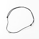 Ajustable de piel de vaca pendiente de los collares de cuero cable NJEW-JN01487-1