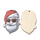 Single Face Christmas Printed Wood Big Pendants WOOD-D025-26-1