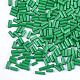 ガラス竹ビーズ  丸い穴  不透明色  グリーン  3~5x1.5~2mm  穴：0.8mm  約15000個/袋 SEED-S029-01B-22-2