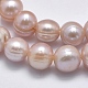 Fili di perle di perle d'acqua dolce coltivate naturali PEAR-F007-06B-01-3