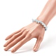 Natural Aquamarine Chip Beads Stretch Bracelets for Children BJEW-JB06389-01-3