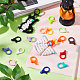 SUNNYCLUE 128Pcs 16 Colors Plastic Lobster Claw Clasps KY-SC0001-74-4