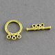 Ring Brass Toggle Clasps KK-S127-15-1