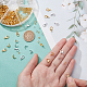 Ph pandahall set di accessori per la creazione di gioielli in argento dorato 160 pz fermagli per moschettone 200 pz punte per perline 200 pz 4 mm anelli aperti per gioielli fai da te collana creazione di braccialetti DIY-PH0010-28-3