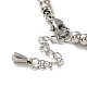 304 Stainless Steel Heart Charm Bracelet with Enamel BJEW-B057-08P-4