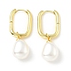 Boucles d'oreilles créoles pendantes en perles de plastique EJEW-A070-03G-1