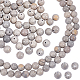 Superfindings 2 brin de perles de jaspe en argent naturel de 8 mm G-FH0001-58-1