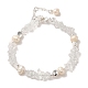Braccialetti con perle naturali e cristalli di quarzo BJEW-C051-27S-1