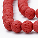 Synthetic Lava Rock Beads Strands G-S277-6mm-14-3