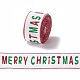 Cinta de regalo de lino de imitación de poliéster con tema navideño SRIB-P020-01C-1
