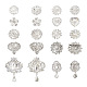 Biyun 10 pz 10 stili fiore & cuore & spille di cristallo strass a goccia set JEWB-BY0001-04-2