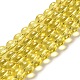 Chapelets de perles en verre transparent drawbench GLAD-Q012-8mm-06-1